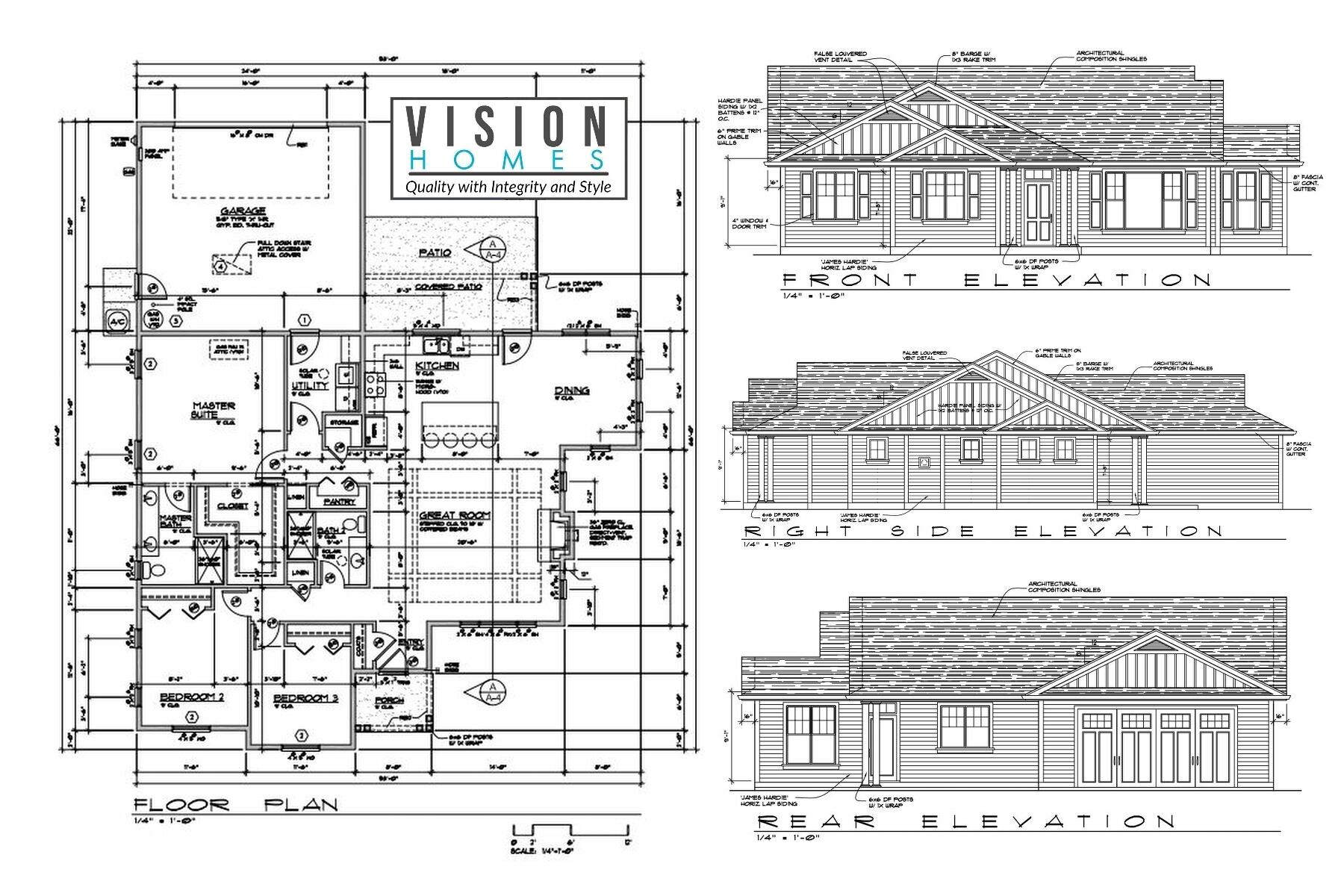1602 River Run Street Central Point, OR 97502 - Photo 29 of 30 FLOOR PLAN & ELEVATIONS 1602 RIVER RUN S