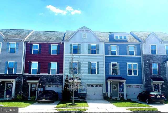 a front view of multiple houses