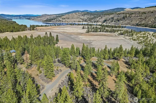 a view of lake with mountain