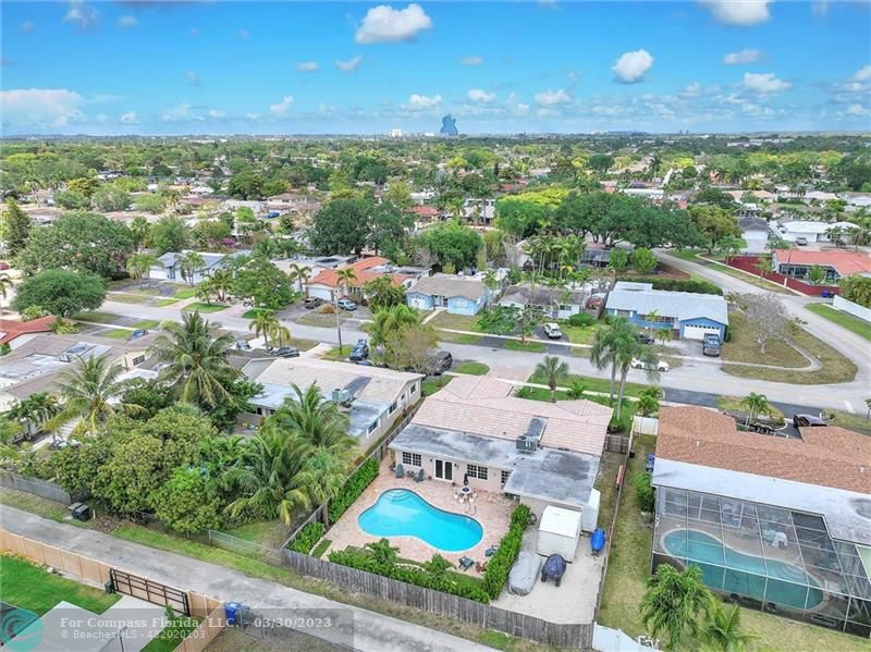 5206 Cleveland Street Hollywood, FL 33021 - Photo 46 of 49 an aerial view of a house with a garden
