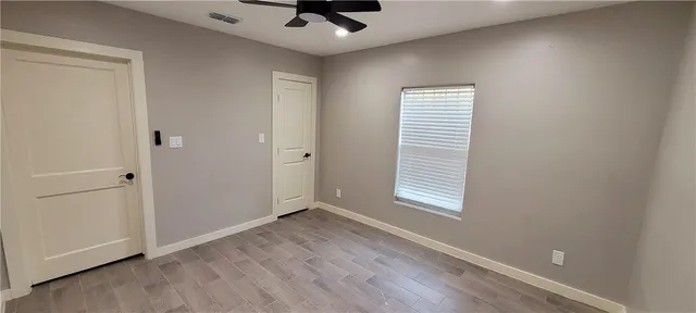 an empty room with a window