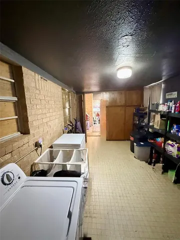 a car parked in a garage