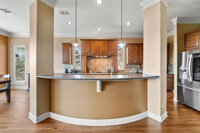 a view of a kitchen sink