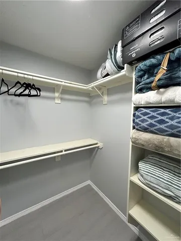 a close view of closet