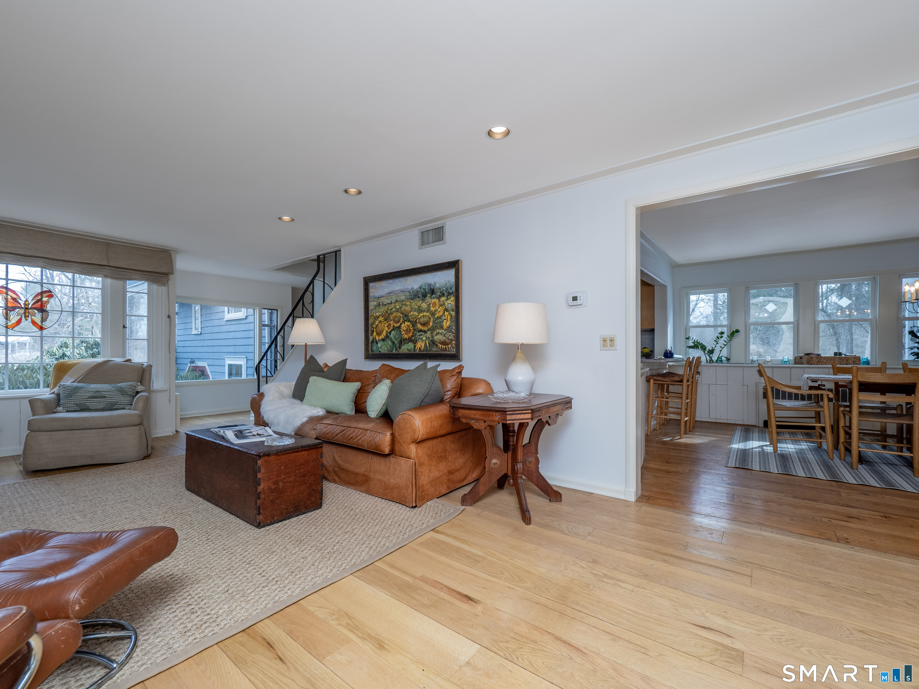 340 Sturges Ridge Road Wilton, CT 06897 - Photo 14 of 40 a living room with furniture and a wooden floor