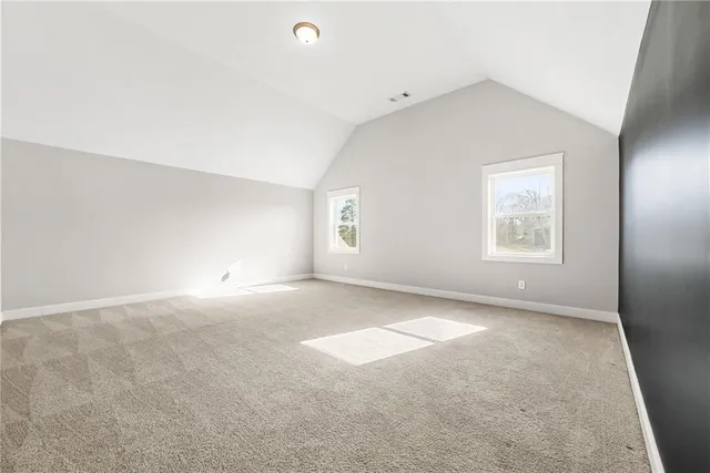 a view of field with tall trees