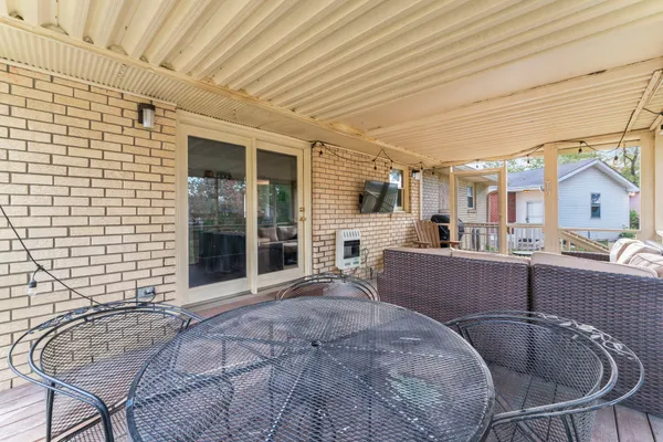 a room with furniture and windows