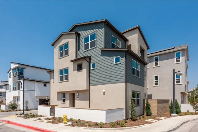 a front view of a large building