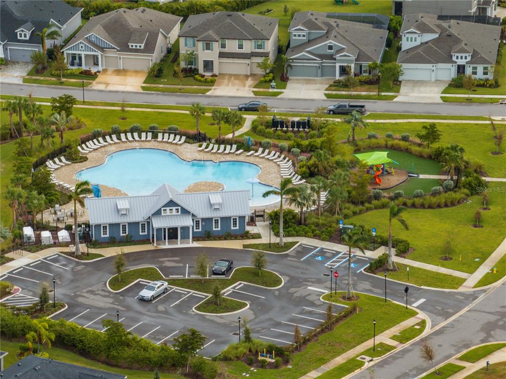 5636 Silver Sun Drive Apollo Beach, FL 33572 - Photo 61 of 61 an aerial view of a house with swimming pool