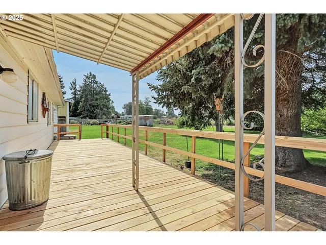 a view of a backyard with a garden