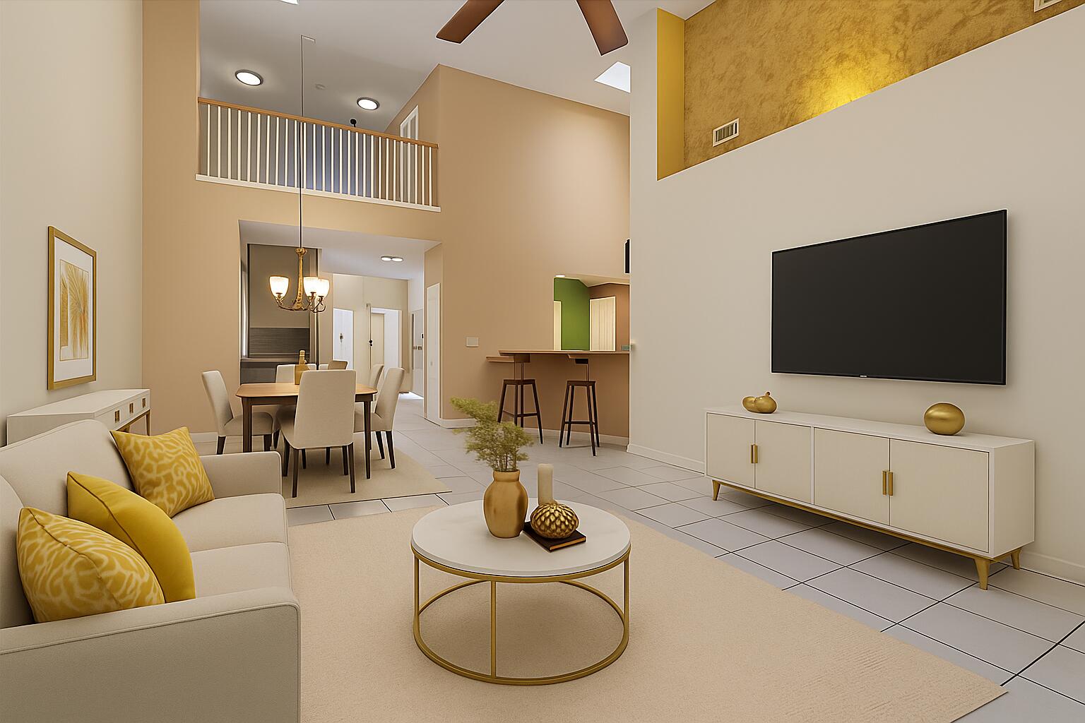 1634 Southwest Harbour Isles Circle, Unit 89 Port St. Lucie, FL 34986 - Photo 22 of 71 a living room with furniture and a flat screen tv