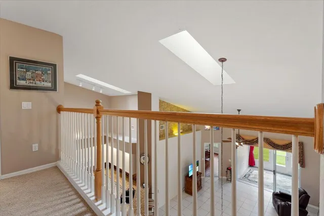 a view of a swimming pool with a yard