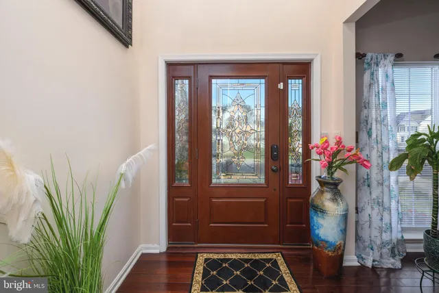 a potted plant sitting in front of a house