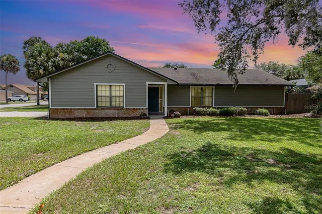 a house view with a garden space