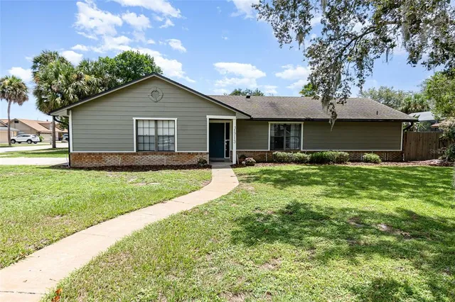 a house view with a garden space
