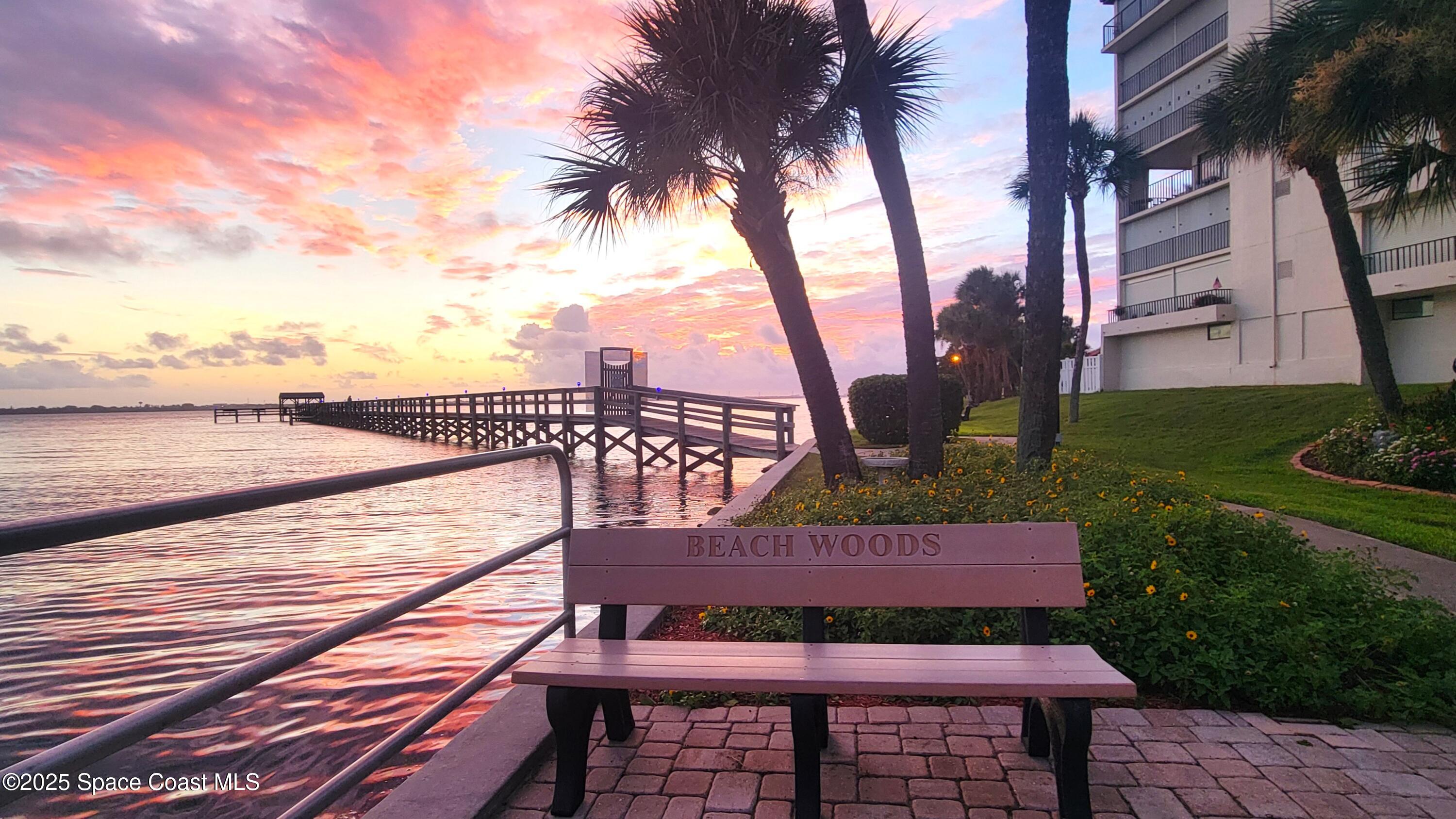 3220 River Villa Way, Unit 151 Melbourne Beach, FL 32951 - Photo 51 of 51 a view of a roof deck with palm trees