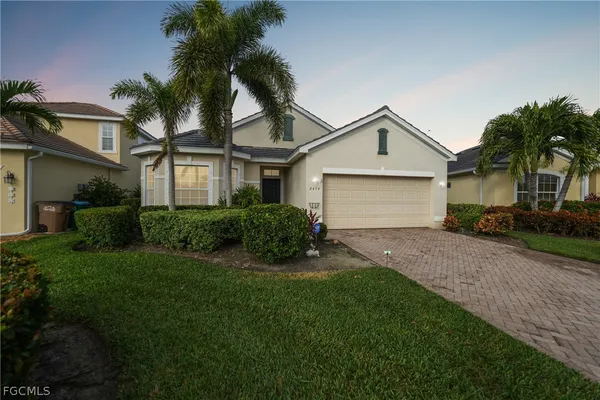 front view of a house and a yard