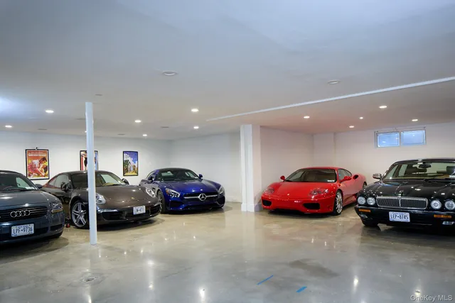 a car parked in garage