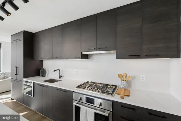 a room with a table and chairs