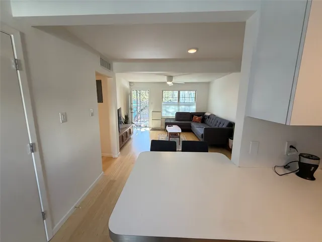 a large room with a couch and furniture