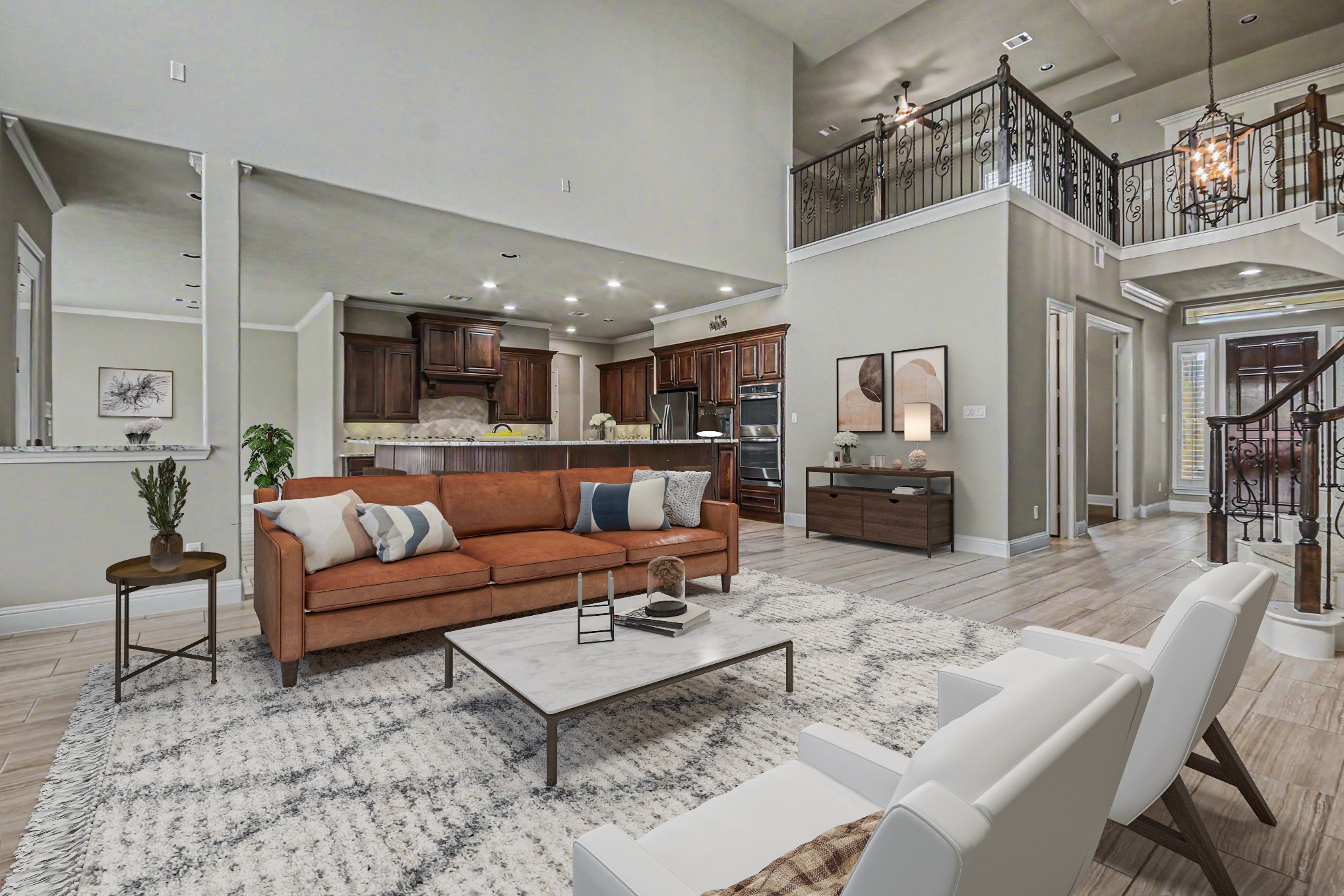 3310 Ralston Edge Lane Houston, TX 77059 - Photo 13 of 50 a living room with furniture and kitchen view