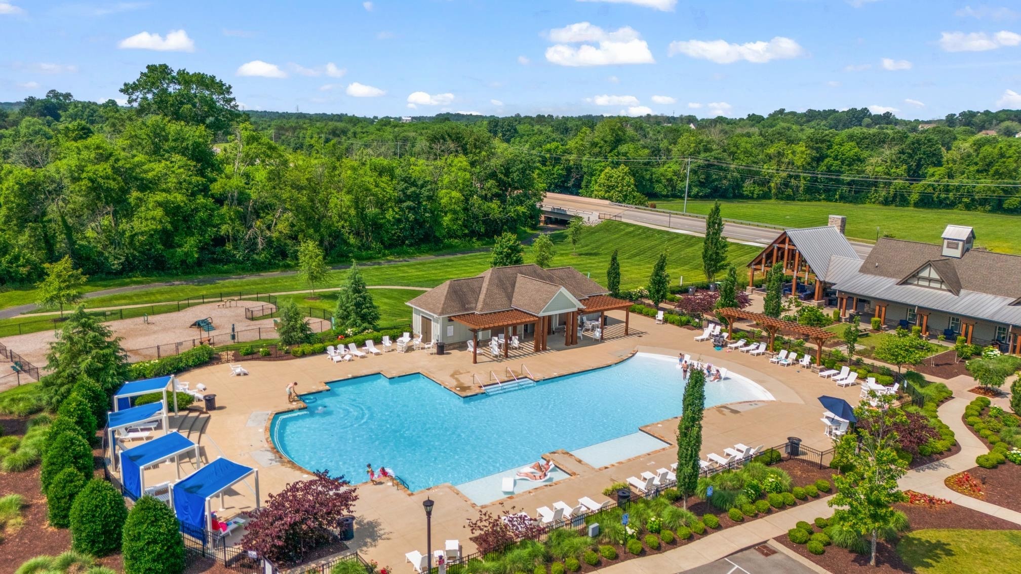 837 Plowson Road Mount Juliet, TN 37122 - Photo 43 of 44 an aerial view of a house with garden space lake view and mountain view in back