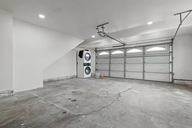 a view of a garage