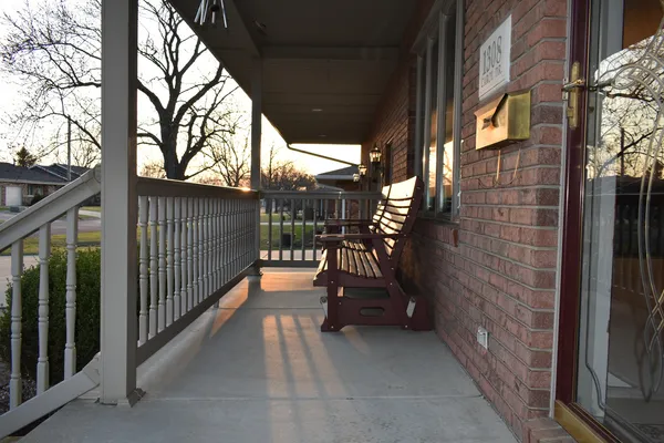 a view of a porch