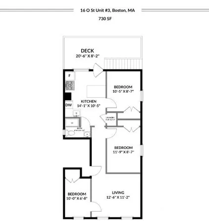 $4,375 | 16 O Street, Unit 3, Boston, MA 02127