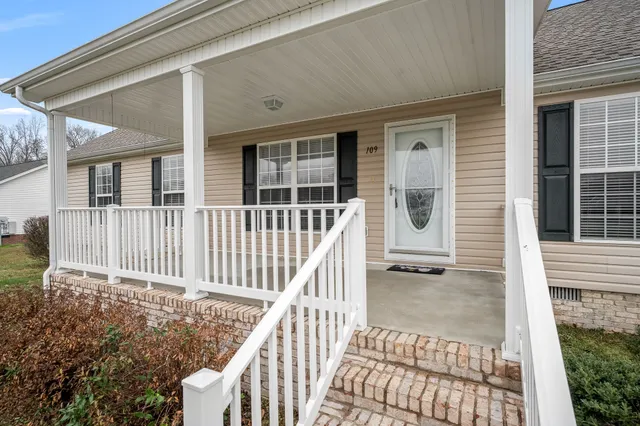 front view of a house with a porch