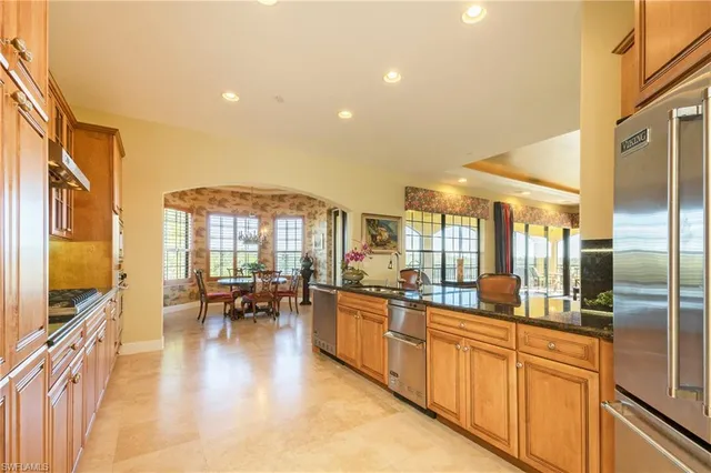 a open kitchen with lots of counter top space