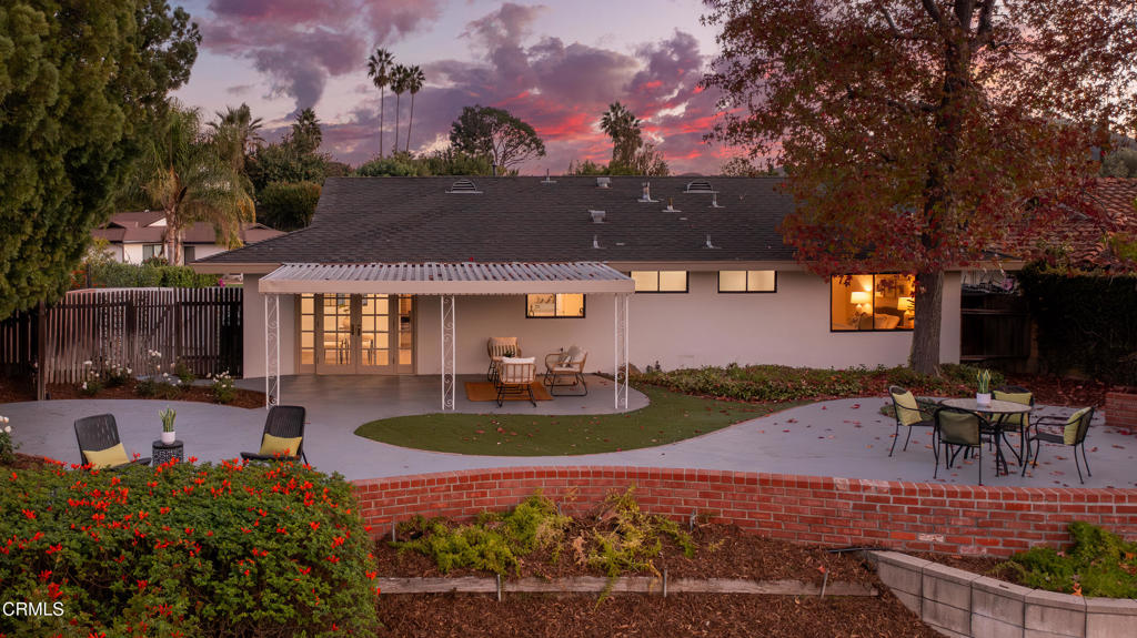 3514 St Elizabeth Road Glendale, CA 91206 - Photo 56 of 75 a front view of a house with swimming pool and sitting area
