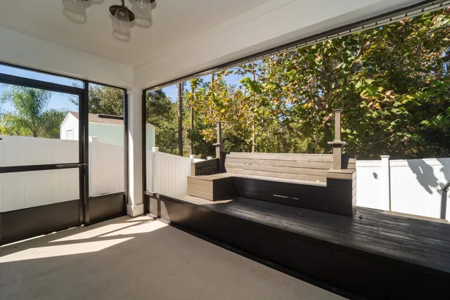 a view of bench in room