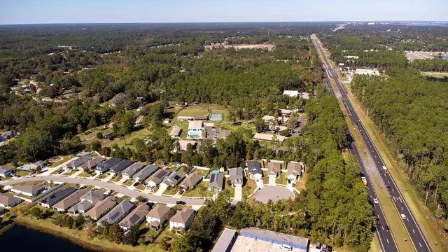 an aerial view of multiple house