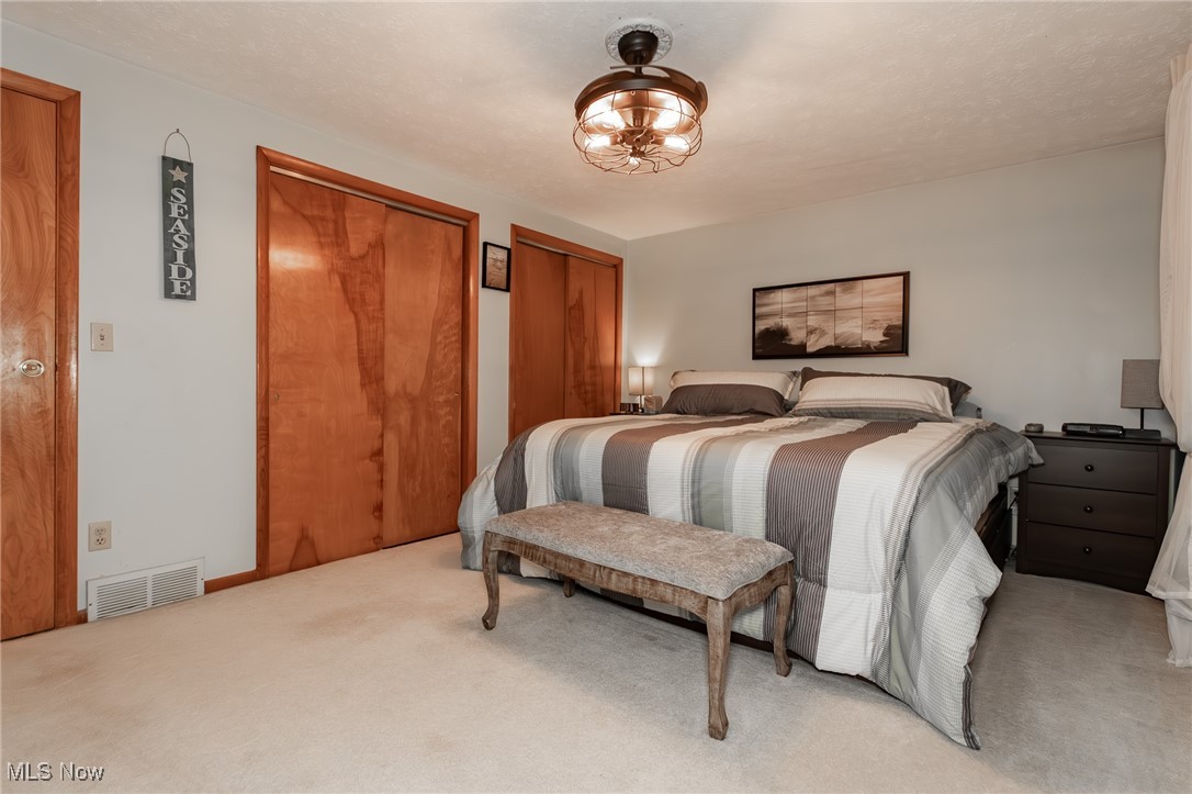 12745 Carter Road Painesville, OH 44077 - Photo 30 of 50 Bedroom featuring two closets and carpet floors
