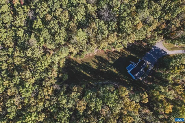 a view of backyard with green space