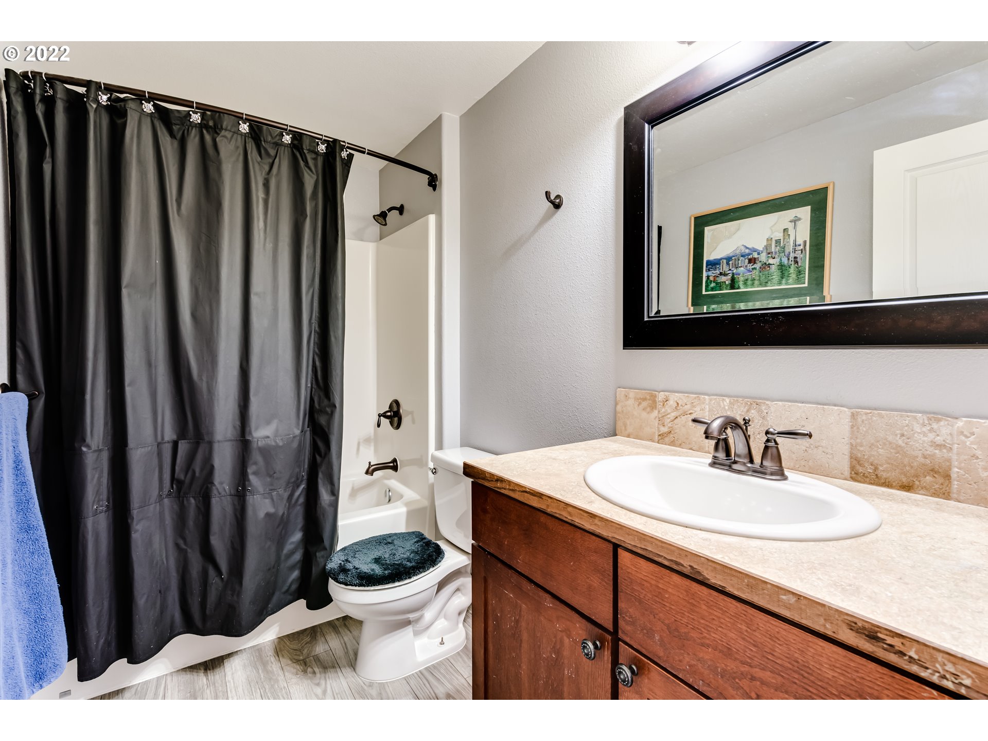 569 South 48th Street Springfield, OR 97478 - Photo 15 of 23 a bathroom with a sink a toilet and a mirror