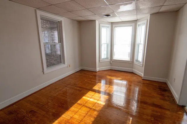 an empty room with a window