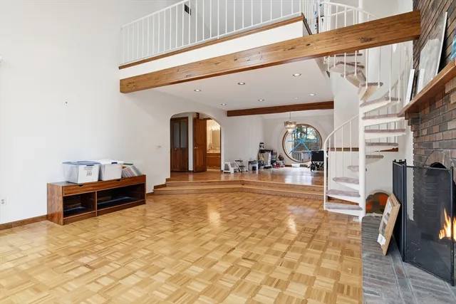 a view of lobby with furniture