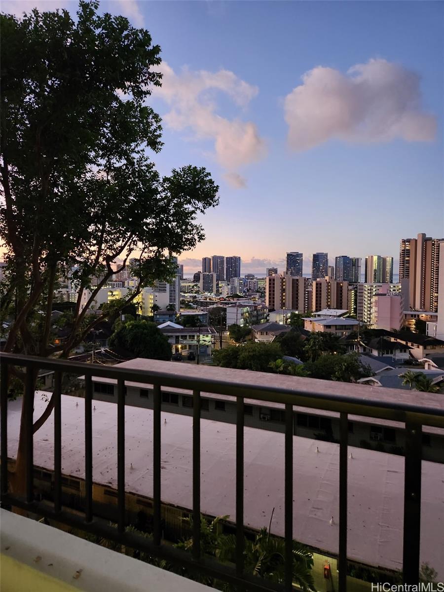 965 Prospect Street, Unit 404 Honolulu, HI 96822 - Photo 22 of 24 a city view from the balcony