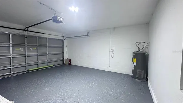 a view of a garage room