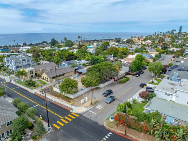 an aerial view of multiple house