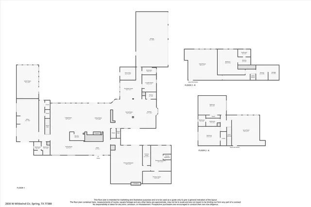 an aerial view of a yard