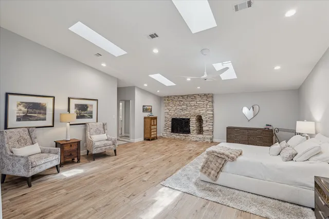 a room with furniture and a walk in closet