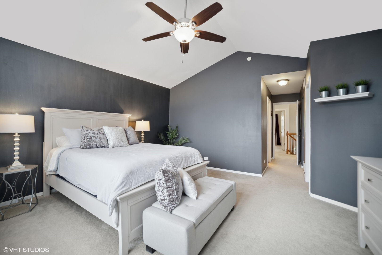 1235 Coldspring Road Elgin, IL 60120 - Photo 7 of 18 a bedroom with a bed and a ceiling fan