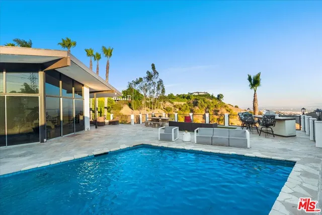 an outdoor space with patio