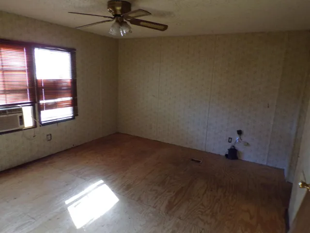 an empty room with a window