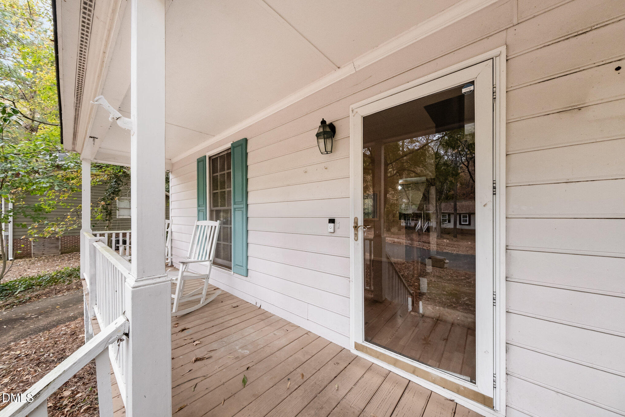 153 Abercrombie Road Wake Forest, NC 27587 - Photo 3 of 18 a view of front door and porch with wooden floor