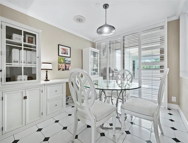 a view of hallway with wooden floor