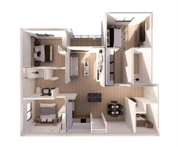 a bathroom with a toilet sink vanity and mirror